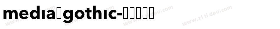 Media Gothic字体转换
